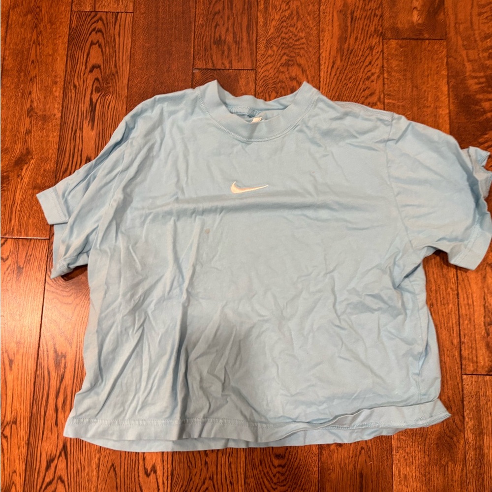 Nike Sky Blue Tee with White Swoosh